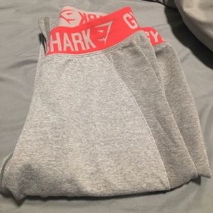 Gymshark Flex Leggings Grey Marl/Sherbert Pink